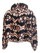 Ulla Johnson Size 6 Cream, Black & Orange Silk Abstract Print high neck Top Cream, Black & Orange / 6