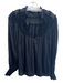 Ramy Brook Size Est Small Black Polyester Ruffle Accent Long Sleeves Top Black / Est Small