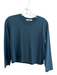 perfectwhitetee Size Medium Teal Green Cotton Long Sleeve Crew Neck Top Teal Green / Medium