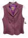 Cordings Purple Wool & Cashmere Plaid Button Front Slip Pocket Jacket Set Purple / 12/14