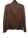 J Crew Size 6 Dark Brown Wool Blend 2 Buttons Herringbone Blazer Dark Brown / 6