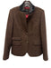 J Crew Size 6 Dark Brown Wool Blend 2 Buttons Herringbone Blazer Dark Brown / 6