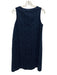 Ann Mashburn Size M Indigo Blue Cotton Pattern Split Neck Velvet Dress Indigo Blue / M