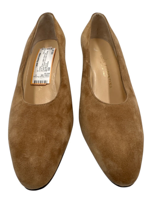 Silva Fiorentina Shoe Size 9M Brown Leather Block Heel Pointed Almond Toe Pumps Brown / 9M