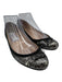 Christian Louboutin Shoe Size 37.5 Silver & Black Glitter Round Toe Ballet Flats Silver & Black / 37.5