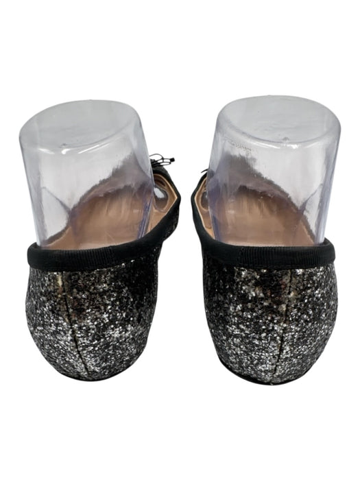 Christian Louboutin Shoe Size 37.5 Silver & Black Glitter Round Toe Ballet Flats Silver & Black / 37.5