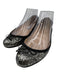 Christian Louboutin Shoe Size 37.5 Silver & Black Glitter Round Toe Ballet Flats Silver & Black / 37.5
