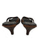 Cole Haan Shoe Size 37.5 Brown Leather Slip On Strappy Stacked Heel Sandals Brown / 37.5