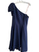 Gal Meets Glam Size 8 Navy Polyester Blend One Shoulder Bow Detail Dress Navy / 8
