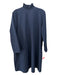 Tuckernuck Size XL Navy Blue Polyester Blend Long Sleeve Pleated Neck Dress Navy Blue / XL