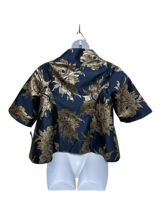 Frances Valentine Size S Navy blue & gold Polyester & Lurex Button Jacket Navy blue & gold / S