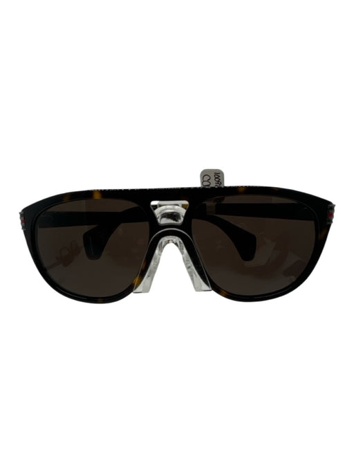 Gucci Brown & Black Acetate Aviator Silver Hardware Sunglasses Brown & Black