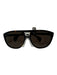 Gucci Brown & Black Acetate Aviator Silver Hardware Sunglasses Brown & Black