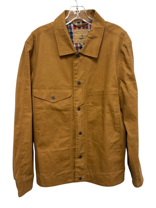 Onward Reserve Size S Brown Cotton Solid Zipper Men's Jacket Brown / S