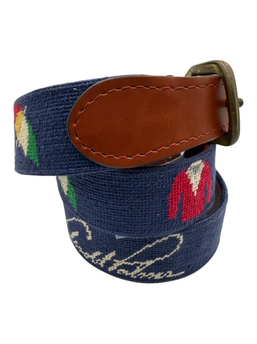 Smathers & Branson Blue & Multi Synthetic Men's Belt Blue & Multi