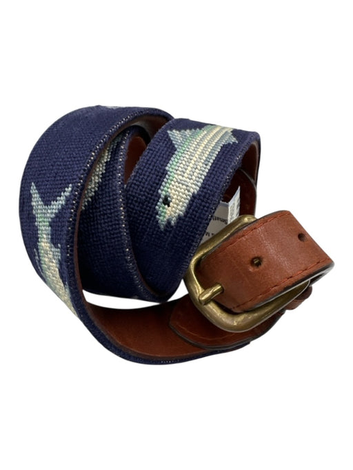 Smathers & Branson Blue & Multi Synthetic Men's Belt Blue & Multi