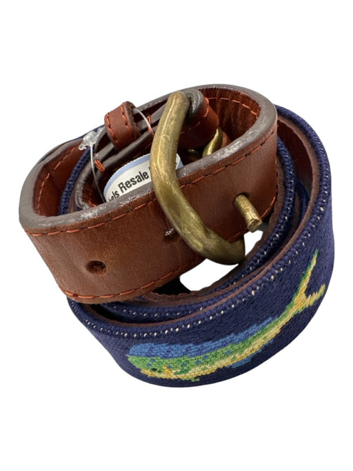 Smathers & Branson Blue & Multi Synthetic Men's Belt Blue & Multi