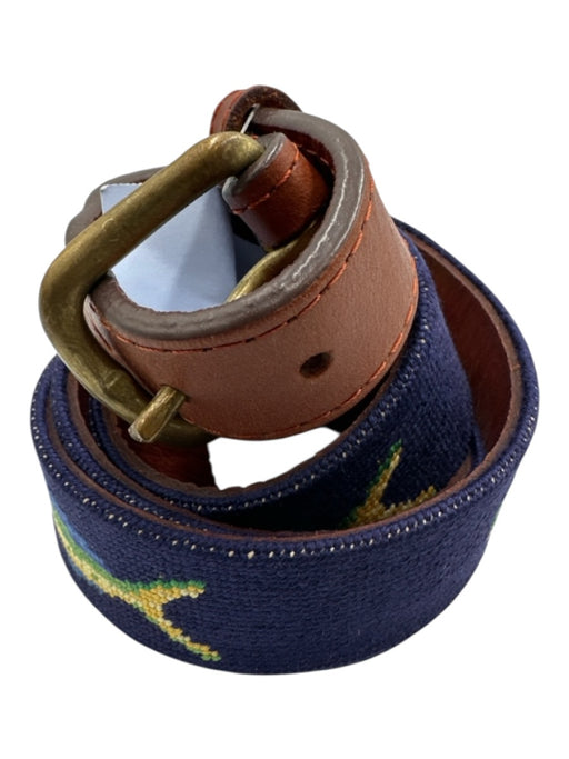 Smathers & Branson Blue & Multi Synthetic Men's Belt Blue & Multi
