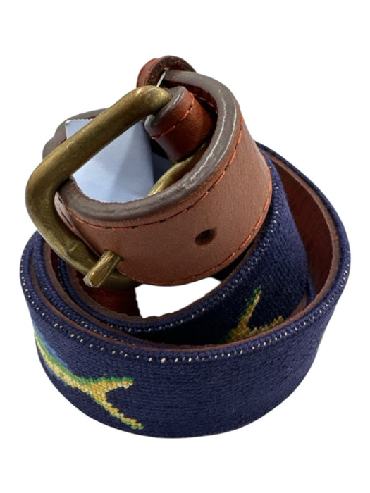 Smathers & Branson Blue & Multi Synthetic Men's Belt Blue & Multi