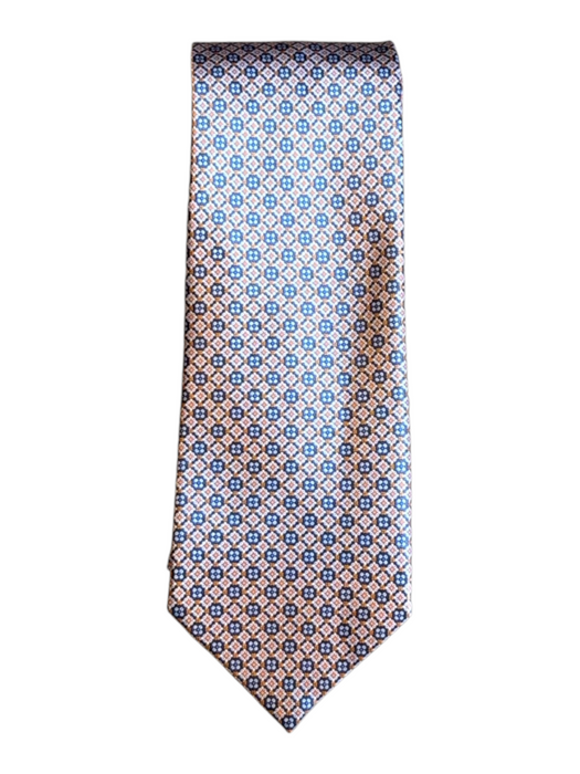 Steffano Ricci Orange & Blue Silk Micro Men's Ties Orange & Blue