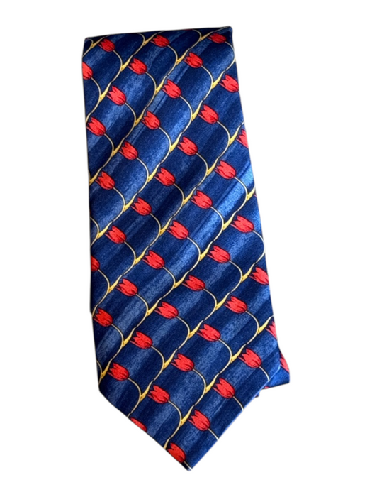 Thomas Pink Blue & Red Silk Roses Men's Ties Blue & Red