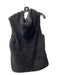 Trouve Size One Size Black Polyester Hood Fuzzy Hook clasp Side Pocket Vest Black / One Size