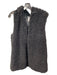 Trouve Size One Size Black Polyester Hood Fuzzy Hook clasp Side Pocket Vest Black / One Size