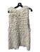 AS by DF Size Medium White Cotton Blend Open Front Long yarn fringe Vest White / Medium