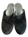 Ugg Shoe Size 7 Black Suede Wood Clog Open Back Round Toe Shoes Black / 7