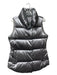 Athleta Size M Silver Nylon Blend Down Fill Puffer Full Zip Sleeveless Vest Silver / M