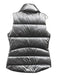 Athleta Size M Silver Nylon Blend Down Fill Puffer Full Zip Sleeveless Vest Silver / M