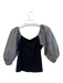 Who Wear What When Where Size XS Black & White Cotton Blend Square Neck Top Black & White / XS