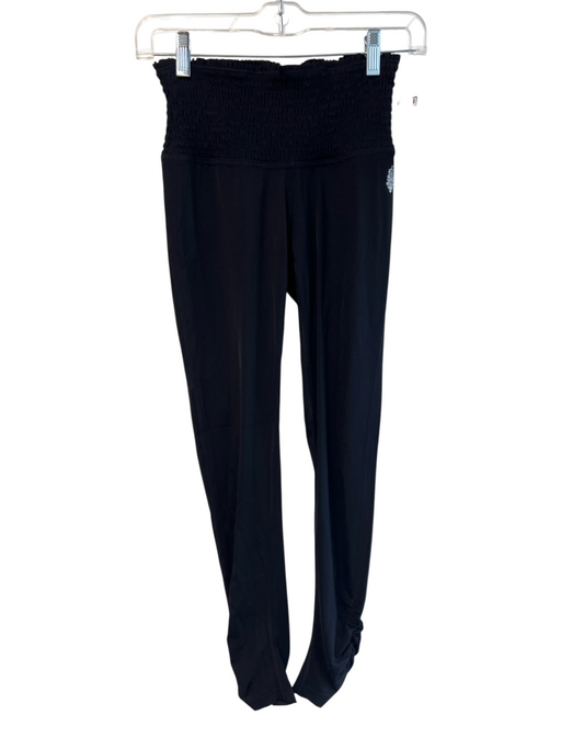 FP Movement Size XS Black Nylon & Spandex Ruched Waist High Rise Leggings Black / XS