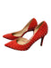 Sam Edelman Shoe Size 8 Red Suede Spike Detail Stiletto Pointed Toe Pump Shoes Red / 8