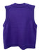 Me & Em Size S Purple Wool & Cashmere V Neck Sleeveless bejeweled buttons Vest Purple / S