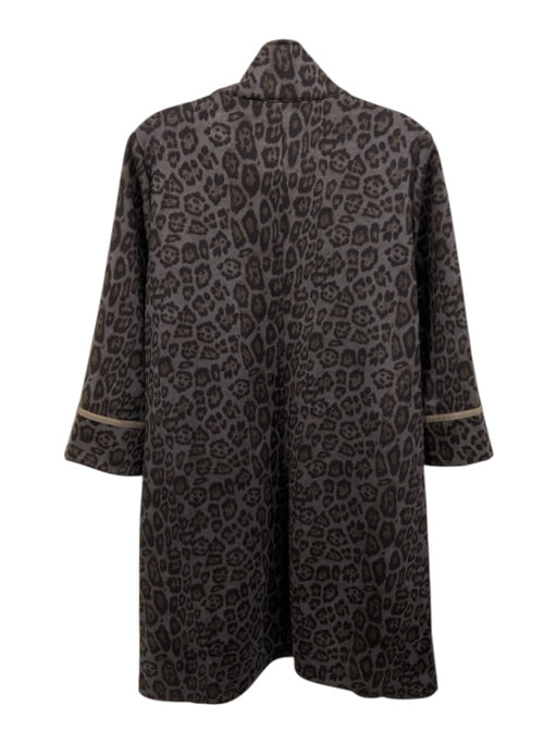Lior Paris Size M Gray, Brown & Black Polyester & Spandex Mock Neck Dress Gray, Brown & Black / M
