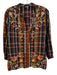 Johnny Was Workshop Size S Orange, Blue, & Multi Cotton & Polyester V Neck Top Orange, Blue, & Multi / S