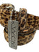 WCM Tan & Brown Pony Hair & Leather Leopard Print Thin Buckle Belts Tan & Brown / 12