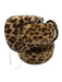 WCM Tan & Brown Pony Hair & Leather Leopard Print Thin Buckle Belts Tan & Brown / 12