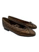 Chanel Shoe Size 37 Bronze brown Leather Round Toe Quilted Toe Cap Flats Bronze brown / 37