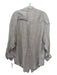 Vitamin A Size Small Light taupe Linen Long Sleeve Button Up V Neck Top Light taupe / Small