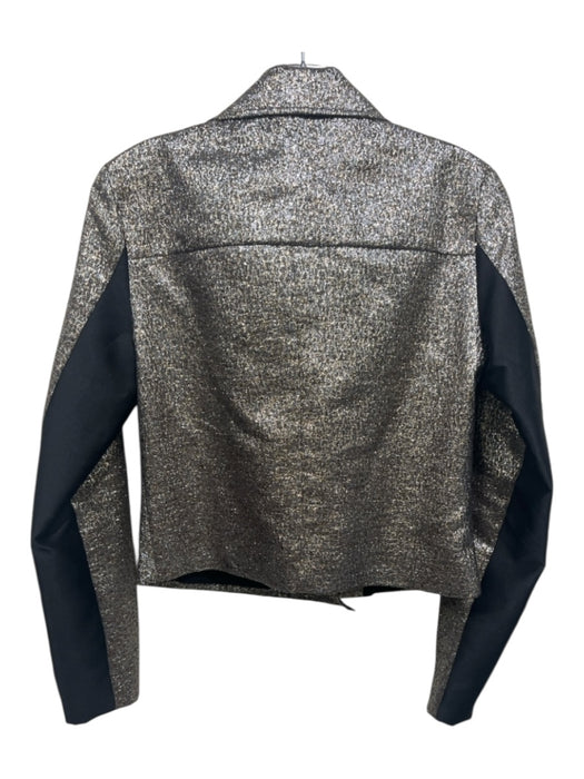 SB by Sachin & Babi Size S Gold, Silver & Black Polyester & Cotton Moto Jacket Gold, Silver & Black / S