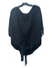 Trina Turk Size L Black Polyester Blend Wide Neck Drop Shoulder Fringe Top Black / L