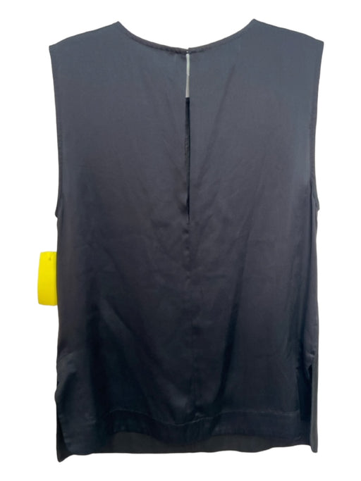 Equipment Size XS Black Lamb leather Round Neck Sleeveless Fabric Block Top Black / XS