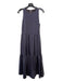 Abbey Glass Size S Gray Polyester Round Neck Sleeveless Back Zip Midi Dress Gray / S