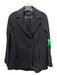 Abbey Glass Size S Black Wool Blend Snap Closure Collared Cape Coat Black / S