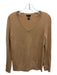 only mine Size M Light Brown Cashmere Long Sleeve V Neck Sweater Light Brown / M