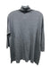 6397 Size M Gray Silk & Cotton Turtle Neck 3/4 Sleeve Knit Top Gray / M