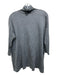 6397 Size M Gray Silk & Cotton Turtle Neck 3/4 Sleeve Knit Top Gray / M