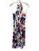 Milly Size 6 White & Multi Silk Sleeveless Floral Tie Detail Maxi Dress White & Multi / 6